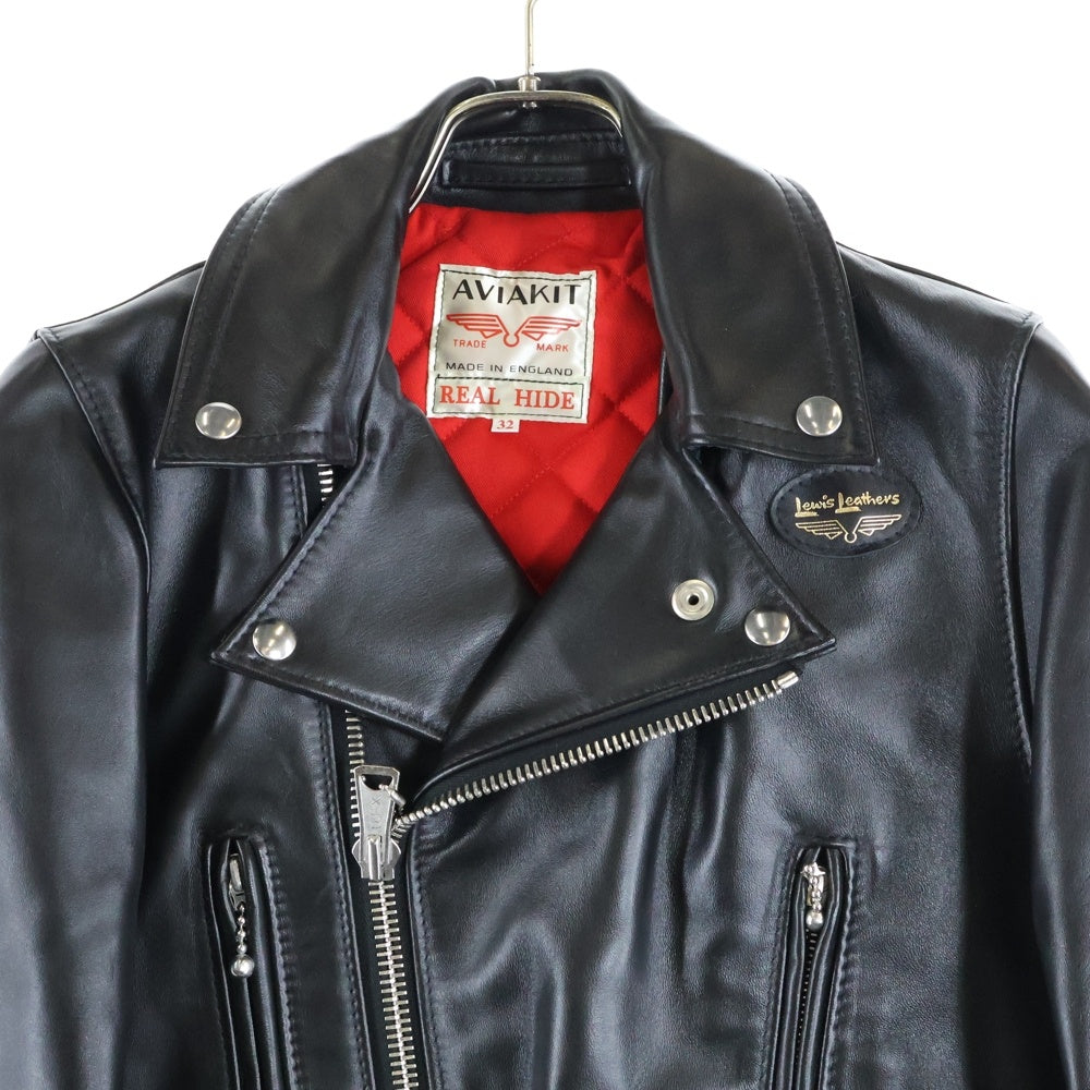 Lewis Leathers(ルイスレザー) NO391 LIGHTNING ライトニング タイトフィット ジップアップ ダブル レザージャケット ライダースジャケット ブラック