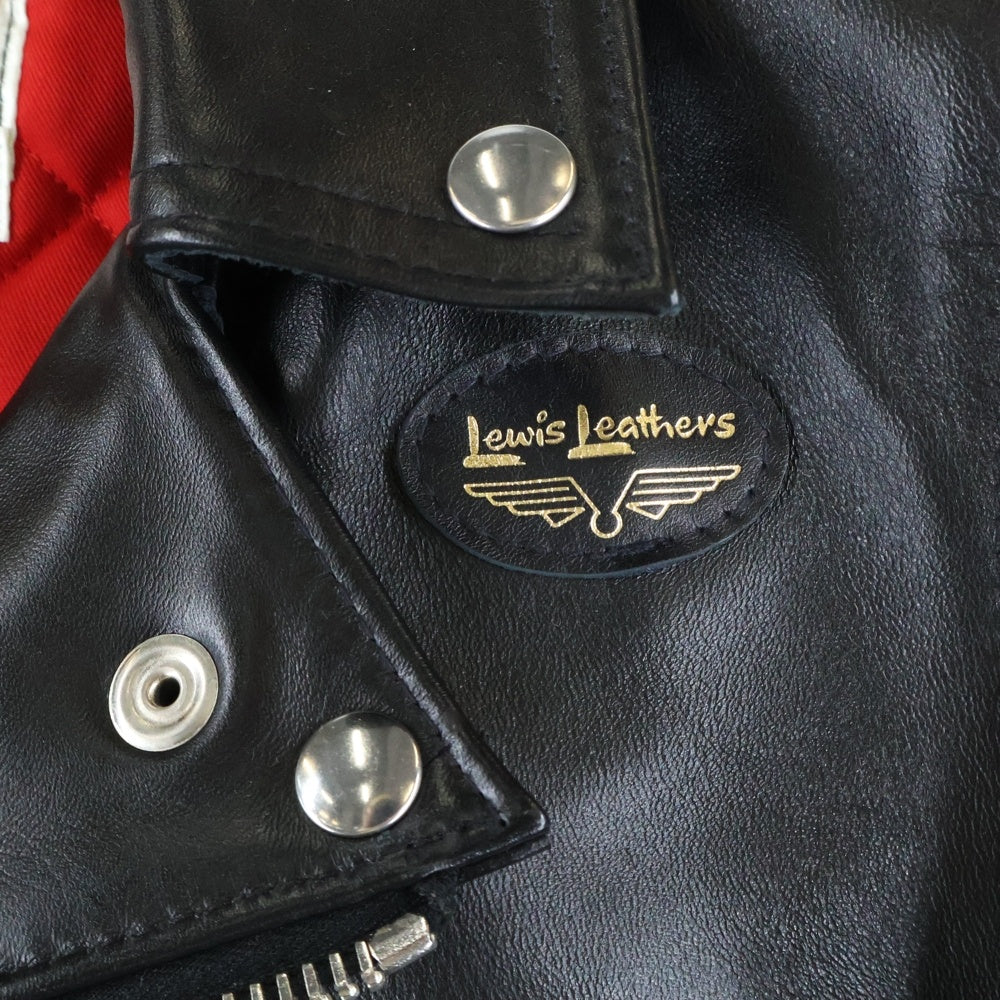 Lewis Leathers(ルイスレザー) NO391 LIGHTNING ライトニング タイトフィット ジップアップ ダブル レザージャケット ライダースジャケット ブラック