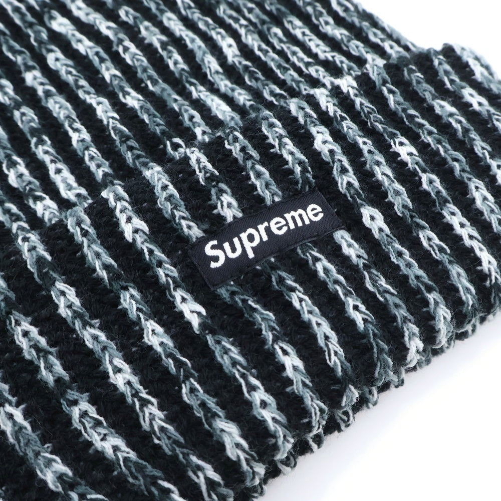 SUPREME(シュプリーム) 21AW Rainbow Knit Loose Gauge Beanie レインボー ニット ルーズゲージ ビーニー 帽子 ブラック
