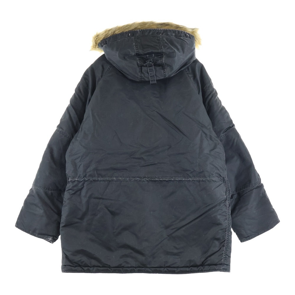 SUPREME(シュプリーム) 24AW Washed Flight Satin N-3B Parka ウォッシュド フライト サテン ミリタリー パーカー ジップアップ ジャケット ブラック