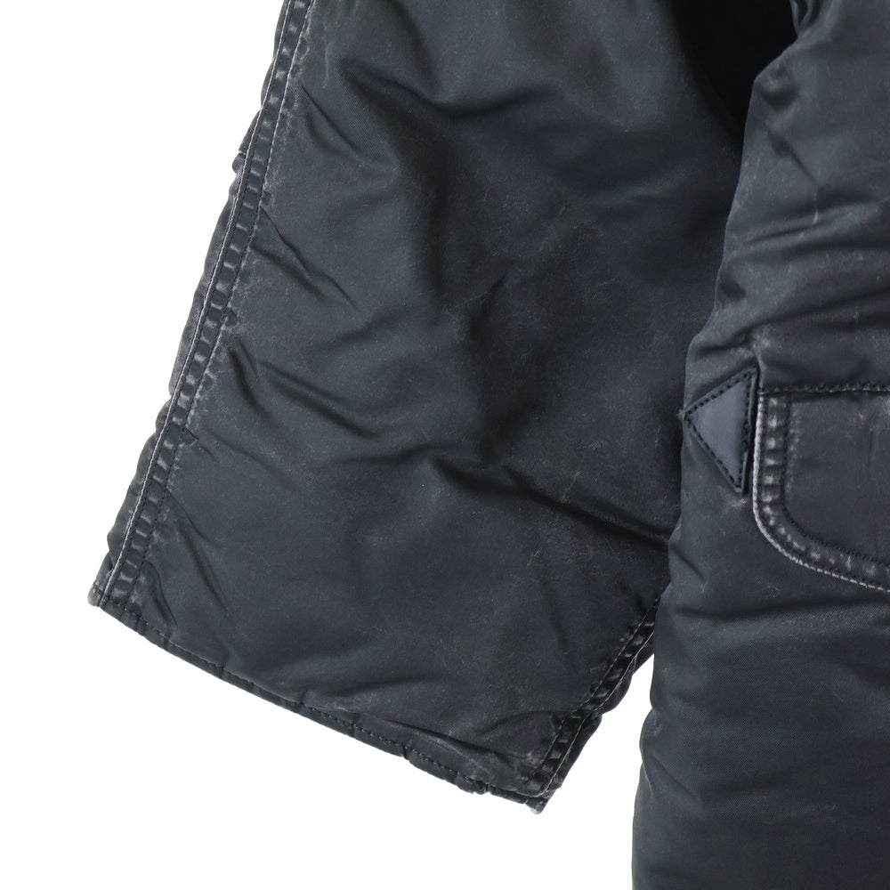 SUPREME(シュプリーム) 24AW Washed Flight Satin N-3B Parka ウォッシュド フライト サテン ミリタリー パーカー ジップアップ ジャケット ブラック