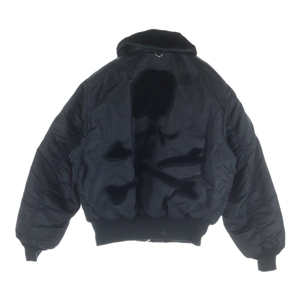 mastermind JAPAN(マスターマインドジャパン) 25AW ×ALPHA INDUSTRIES B-15 Flight Jacket アルファインダストリーズ ボア バックロゴ フライトジャケット ブラック 7975252031