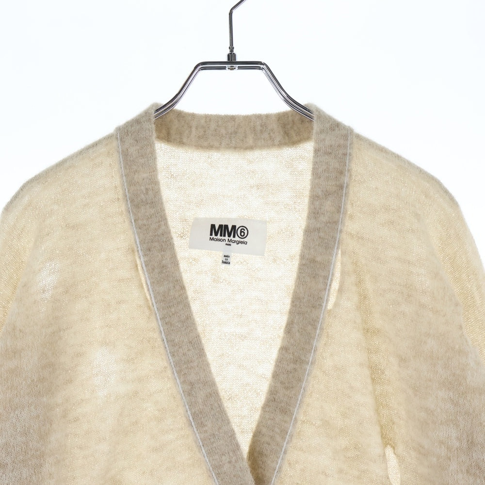 MM6 Maison Margiela(エムエムシックスメゾンマルジェラ) 22AW DAMAGE KNIT CARDIGAN ダメージ加工 アルパカ 5B ニット カーディガン ベージュ S52HA0258