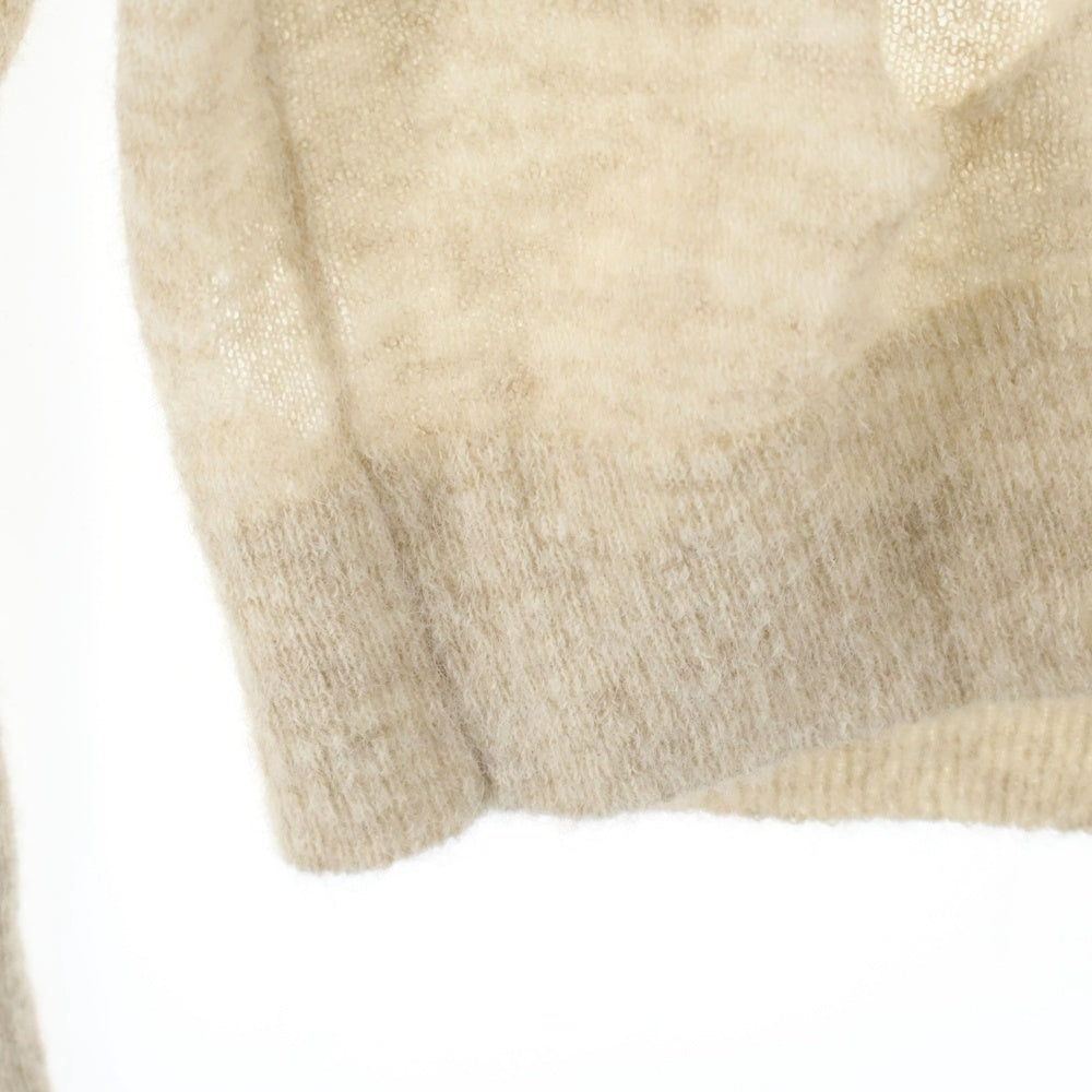 MM6 Maison Margiela(エムエムシックスメゾンマルジェラ) 22AW DAMAGE KNIT CARDIGAN ダメージ加工 アルパカ 5B ニット カーディガン ベージュ S52HA0258