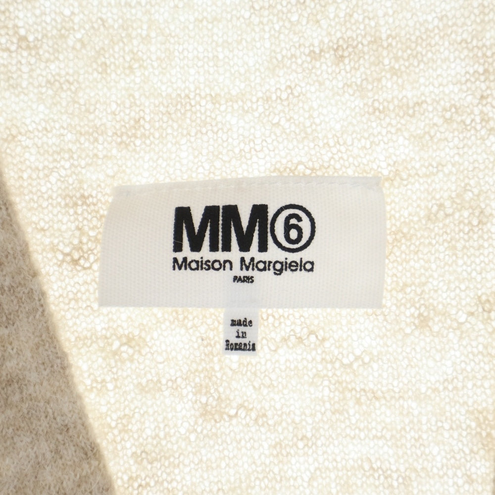 MM6 Maison Margiela(エムエムシックスメゾンマルジェラ) 22AW DAMAGE KNIT CARDIGAN ダメージ加工 アルパカ 5B ニット カーディガン ベージュ S52HA0258