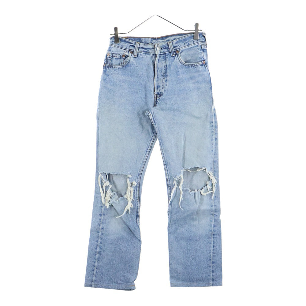 Levi's(リーバイス) 90s 501 ボタン裏299 USA製 ストレートデニムパンツ クラッシュ インディゴ