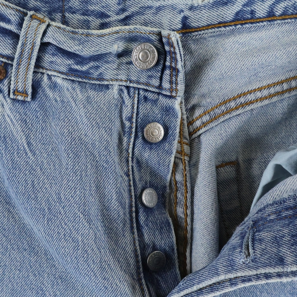 Levi's(リーバイス) 90s 501 ボタン裏299 USA製 ストレートデニムパンツ クラッシュ インディゴ
