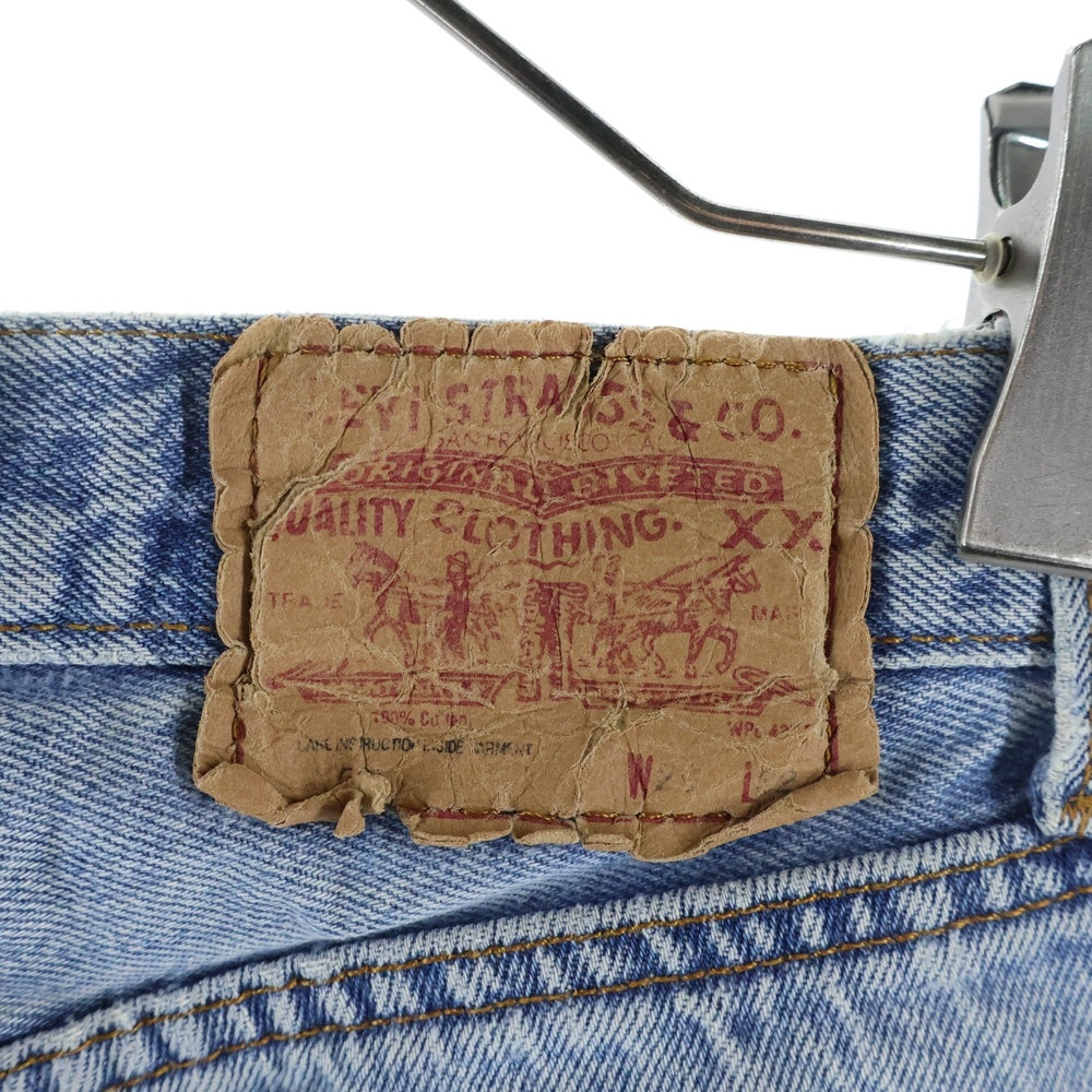Levi's(リーバイス) 90s 501 ボタン裏299 USA製 ストレートデニムパンツ クラッシュ インディゴ