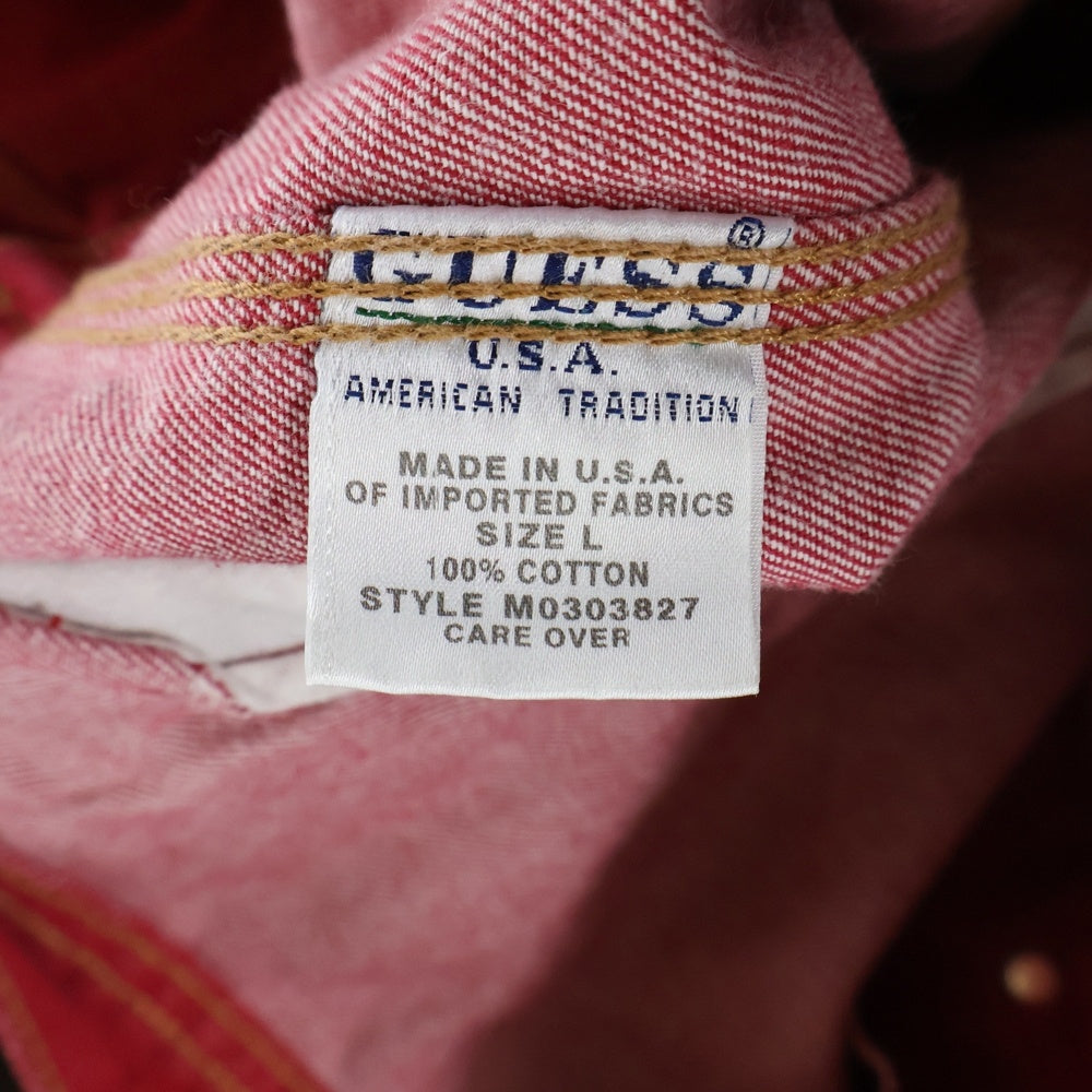 GUESS(ゲス) デニムトラッカージャケット レッド