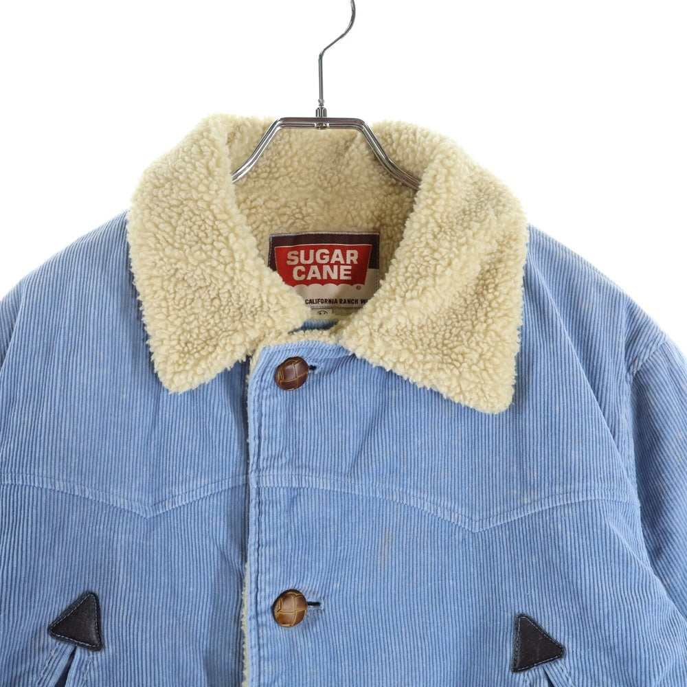 SUGAR CANE(シュガーケーン) コーデュロイ 裏ボア ランチジャケット ブルー