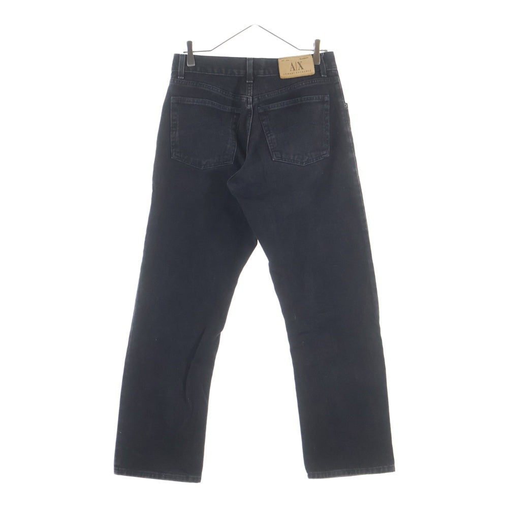 Armani Exchange(アルマーニ エクスチェンジ) CLASSIC FIT クラシックフィット ジップフライ デニム ストレートパンツ ブラック