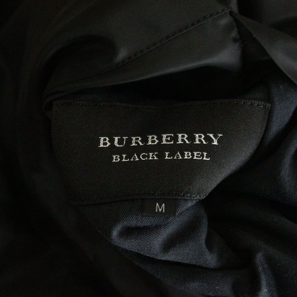 BURBERRY BLACK LABEL(バーバリー ブラックレーベル) モチーフ刺繍 チェック柄 リバーシブル フーデッドジャケット ブラック/グレー BMP10-209-06
