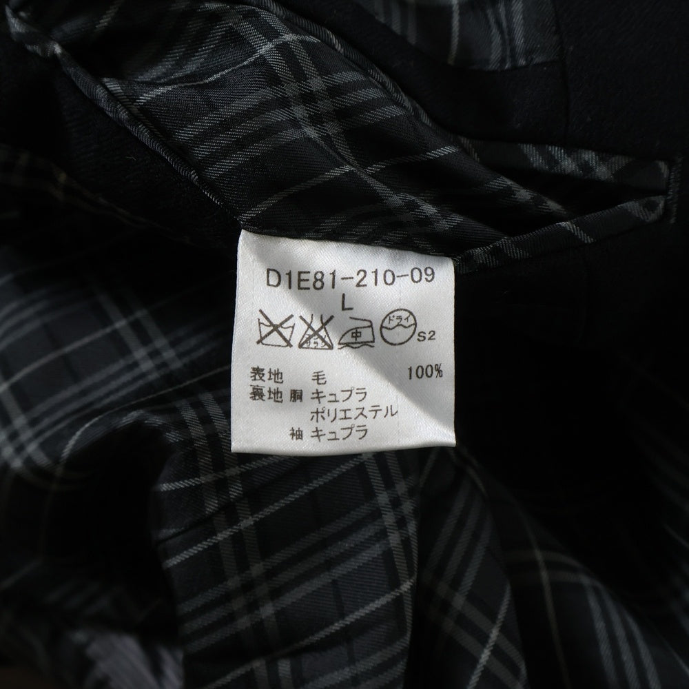BURBERRY BLACK LABEL(バーバリー ブラックレーベル) 裏地チェック マルチポケットデザイン ウール 2B テーラードジャケット ブラック/グレー D1E81-210-09