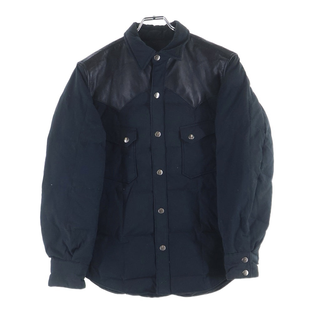 SUGAR CANE(シュガーケーン) レザーヨーク ウエスタン ダウン シャツジャケット ブラック SC10911