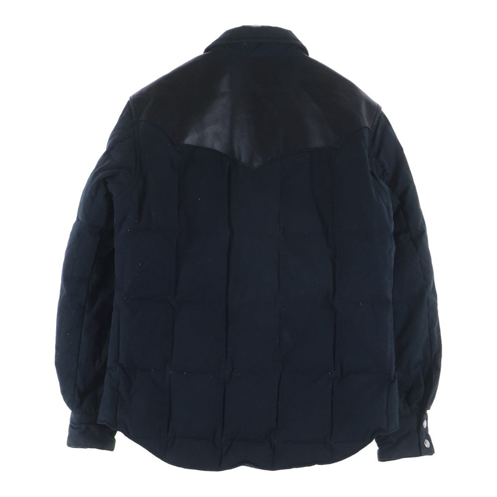 SUGAR CANE(シュガーケーン) レザーヨーク ウエスタン ダウン シャツジャケット ブラック SC10911