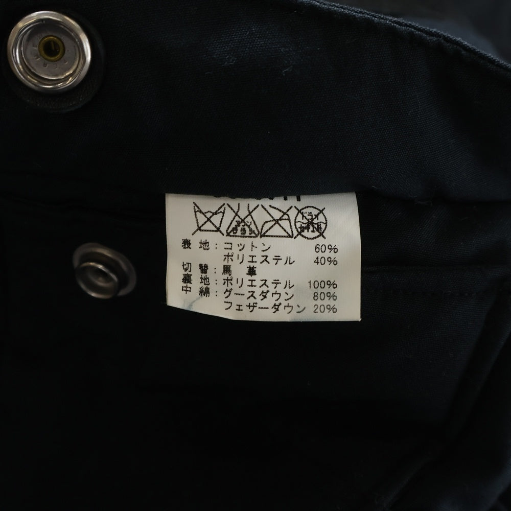 SUGAR CANE(シュガーケーン) レザーヨーク ウエスタン ダウン シャツジャケット ブラック SC10911