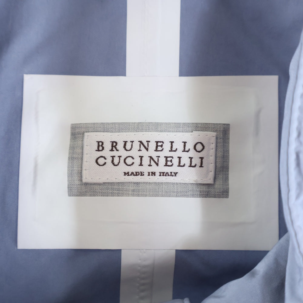 BRUNELLO CUCINELLI(ブルネロクチネリ) ナイロン マルチポケット フーデッド ミリタリージャケット グレー MD4796164