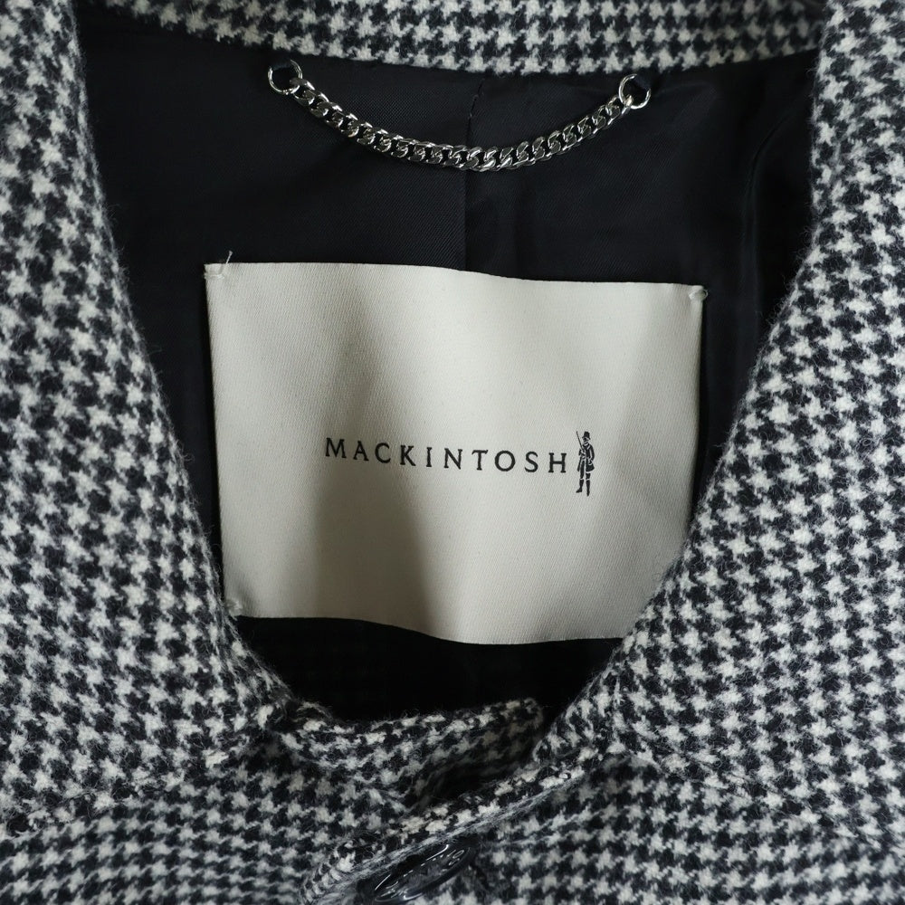 MACKINTOSH(マッキントッシュ) 23AW HUMBIE GTS 千鳥格子柄 ウール ハンビー ベンタイルコート ホワイト/ブラック G232MO1143FLAFD