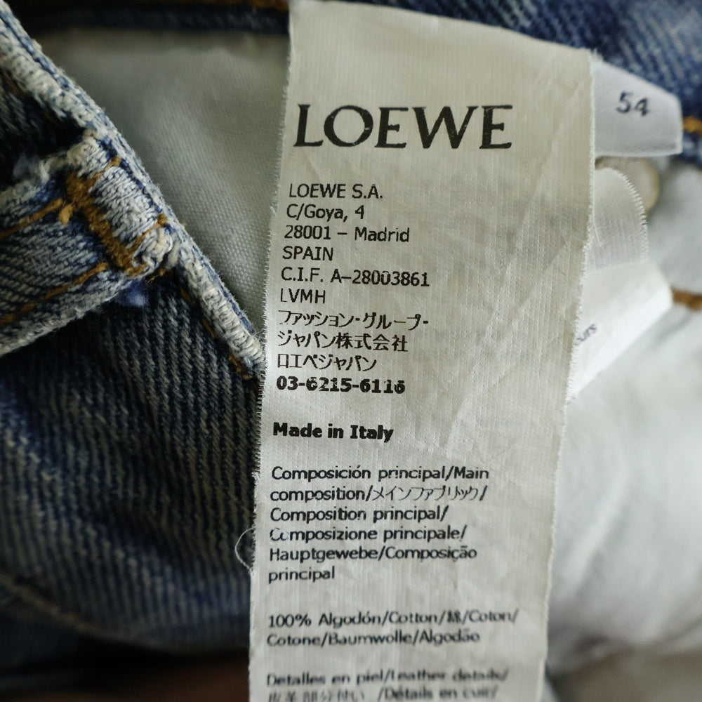 LOEWE(ロエベ) WIDE LEG JEANS IN DENIM ワイドレグ デニム バギーパンツ インディゴ H526Y11W44