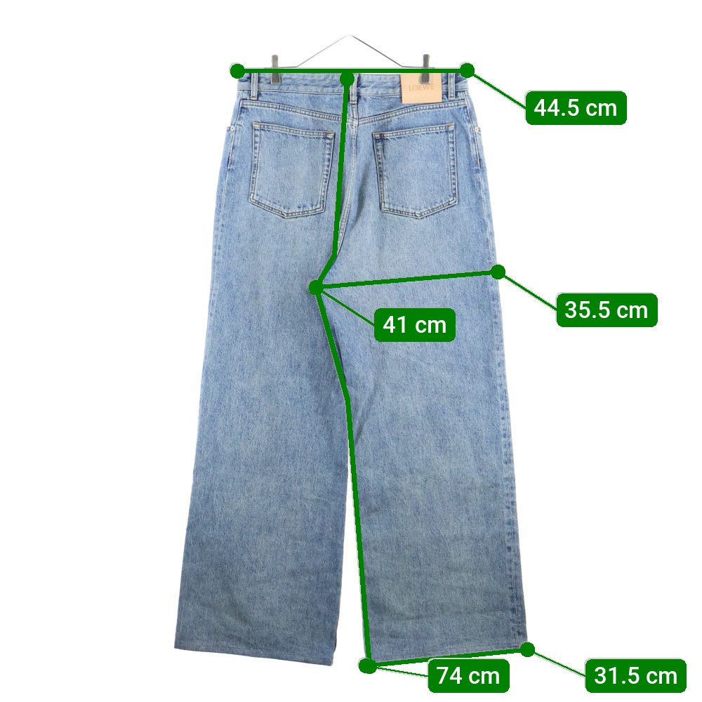LOEWE(ロエベ) WIDE LEG JEANS IN DENIM ワイドレグ デニム バギーパンツ インディゴ H526Y11W44
