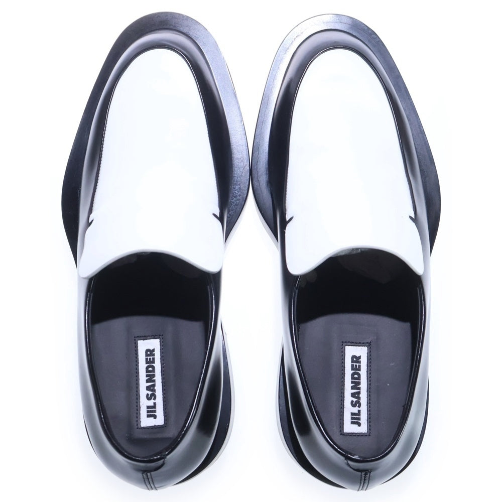 JIL SANDER(ジルサンダー) 24SS LOAFER バイカラー レザーローファー ローカットシューズ ブラック/ホワイト J32WR0008