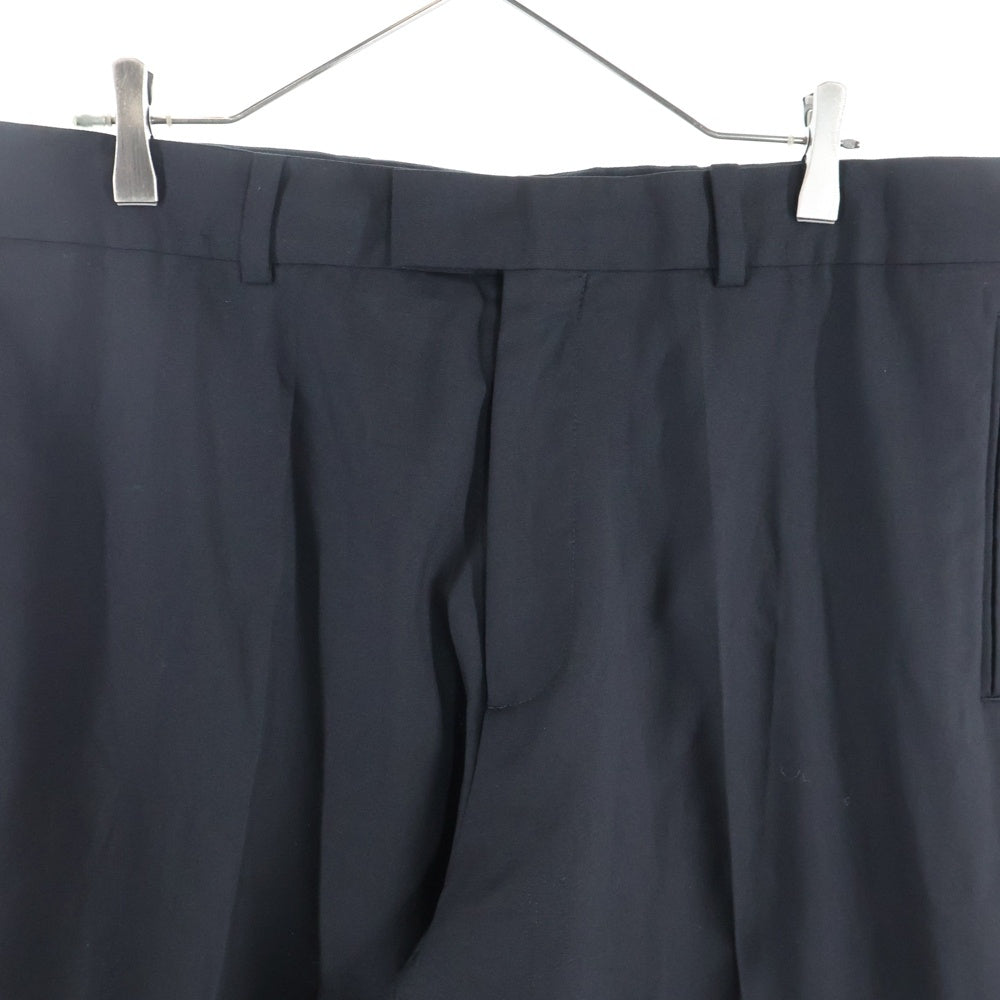 RAF SIMONS(ラフシモンズ) 22SS ウール ノータック センタープレス ワイド スラックスパンツ ブラック 221-M369