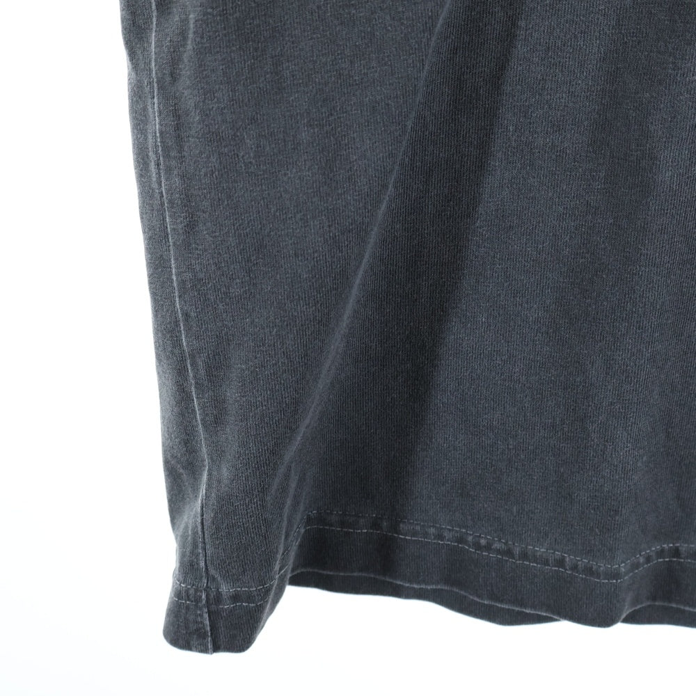 adidas(アディダス) ADILENIUM OVERSIZED TREFOIL TEE アディレニウム トレフォイル ロゴ オーバーサイズ ウォッシュド クルーネック 半袖Tシャツ カットソー ブラック JM9246