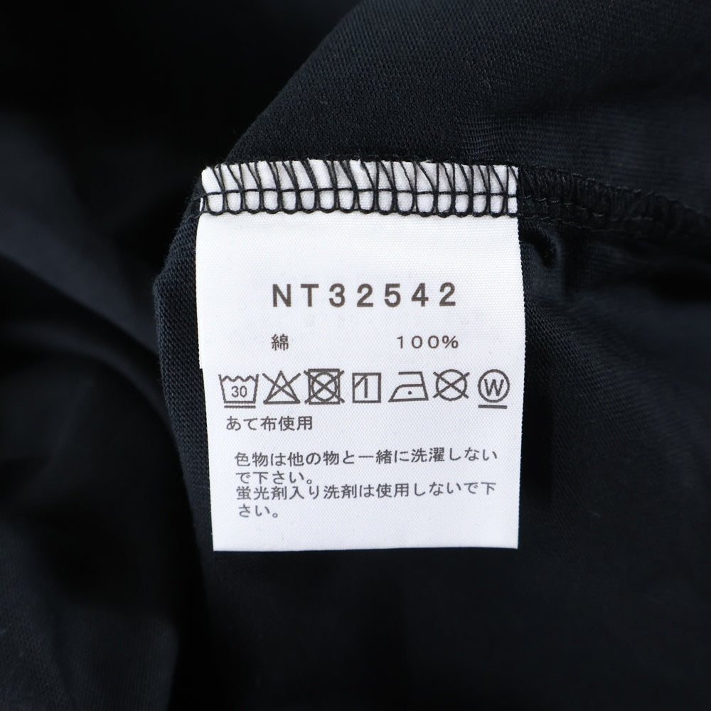THE NORTH FACE(ザノースフェイス) S/S FD PACK TEE ロゴエンブロイダリー クルーネック 半袖 フラッシュ ドライ パック Tシャツ カットソー ブラック NT32542