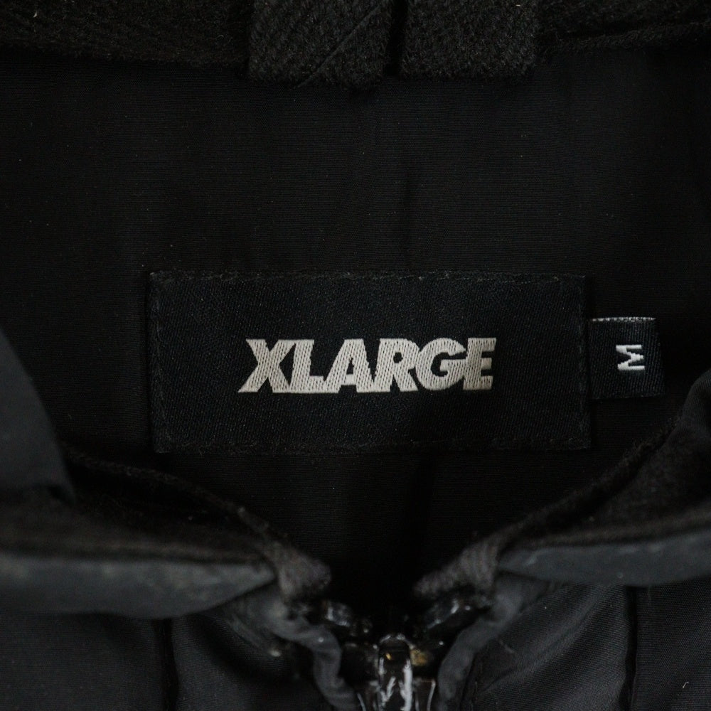 X-LARGE(エクストララージ) OG HOODED JACKET ロゴプリント ポリエステル フーデッドジャケット ブラック 01193505