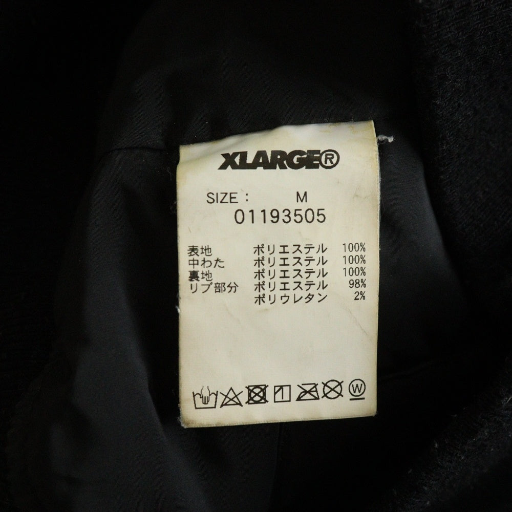 X-LARGE(エクストララージ) OG HOODED JACKET ロゴプリント ポリエステル フーデッドジャケット ブラック 01193505