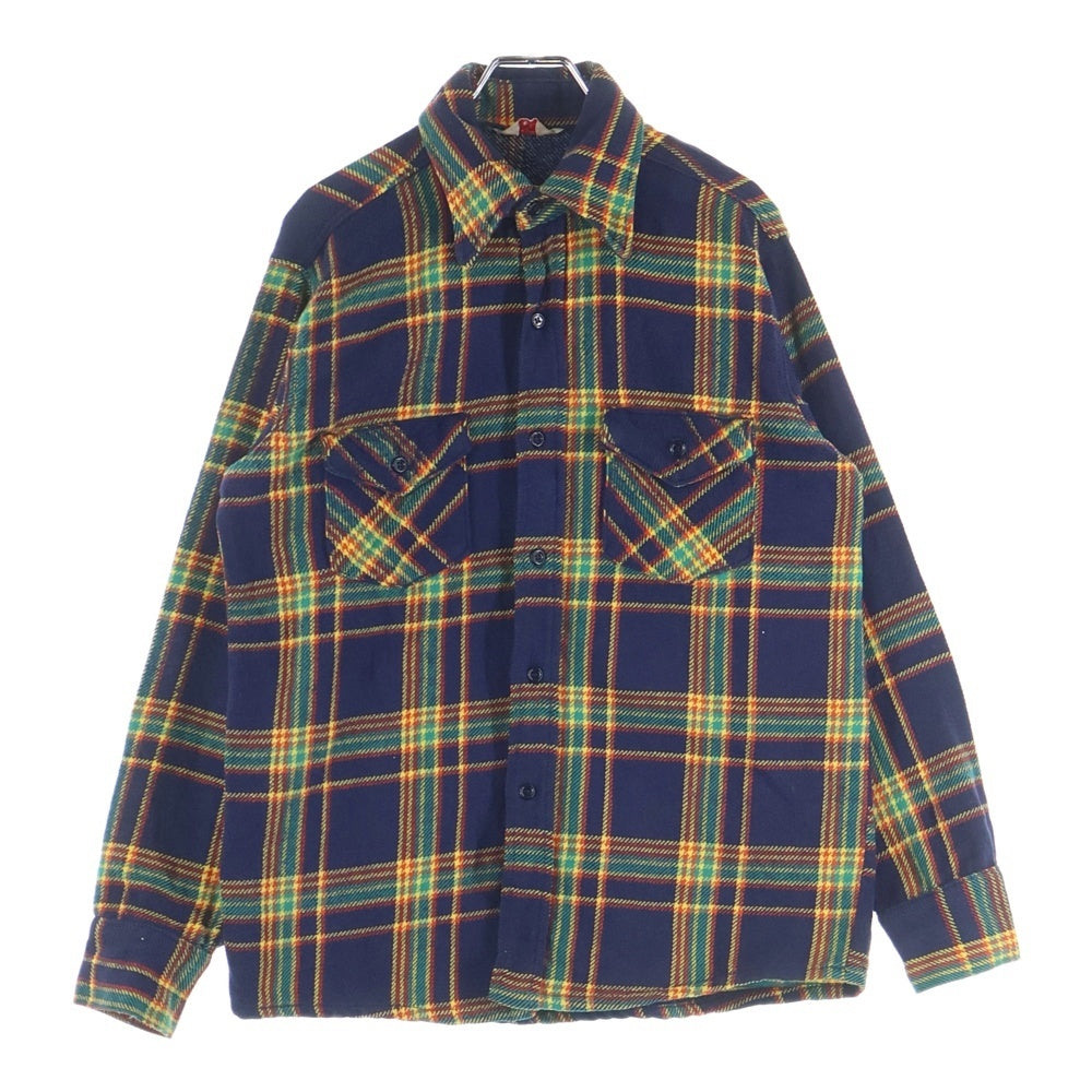 VINTAGE(ヴィンテージ) FROSTPROOF フロストプルーフ チェック柄 コットンフランネル長袖シャツ ネイビー/レッド