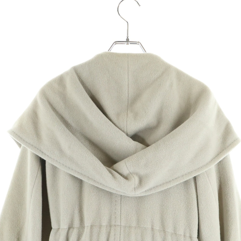Max Mara(マックスマーラ) ボタンレスデザイン ダブルポケット フーデッド ロングコート ベージュ 60160213 050
