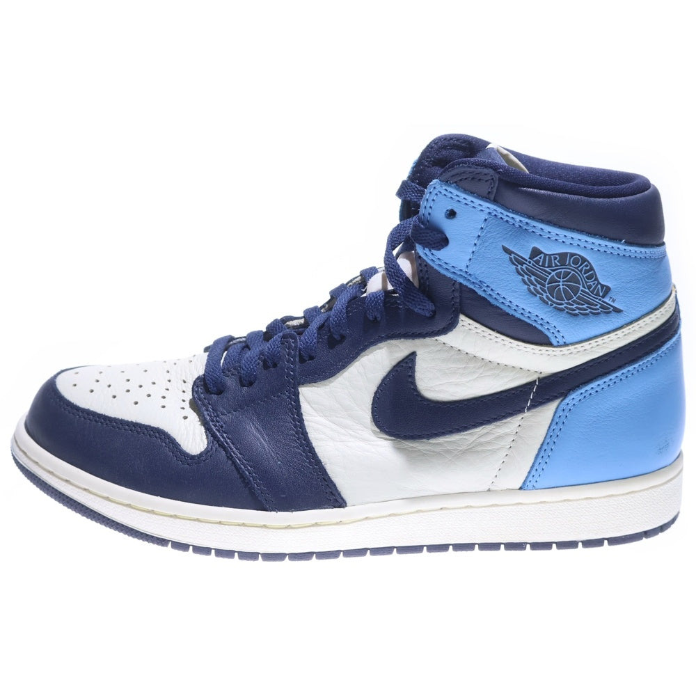 NIKE(ナイキ) AIR JORDAN 1 RETRO HIGH OG OBSIDIAN UNIVERSITY BLUE エアジョーダン1 レトロ ハイカットスニーカー ブルー US10/28cm 555088-140