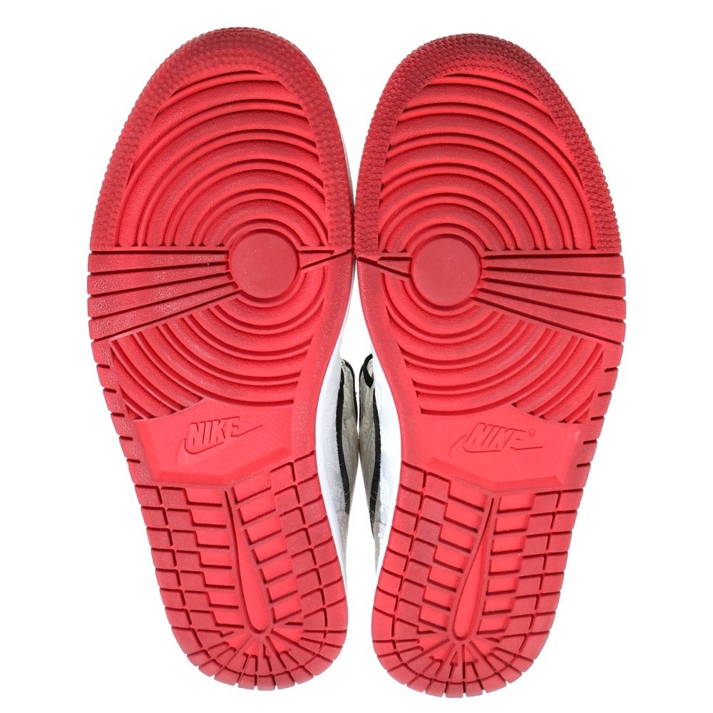 NIKE(ナイキ) ×CLOT AIR JORDAN 1 MID SE FEARLESS クロット エアジョーダン1 ミッド フィアレス ハイカットスニーカー シルバー US10/28cm CU2804-100