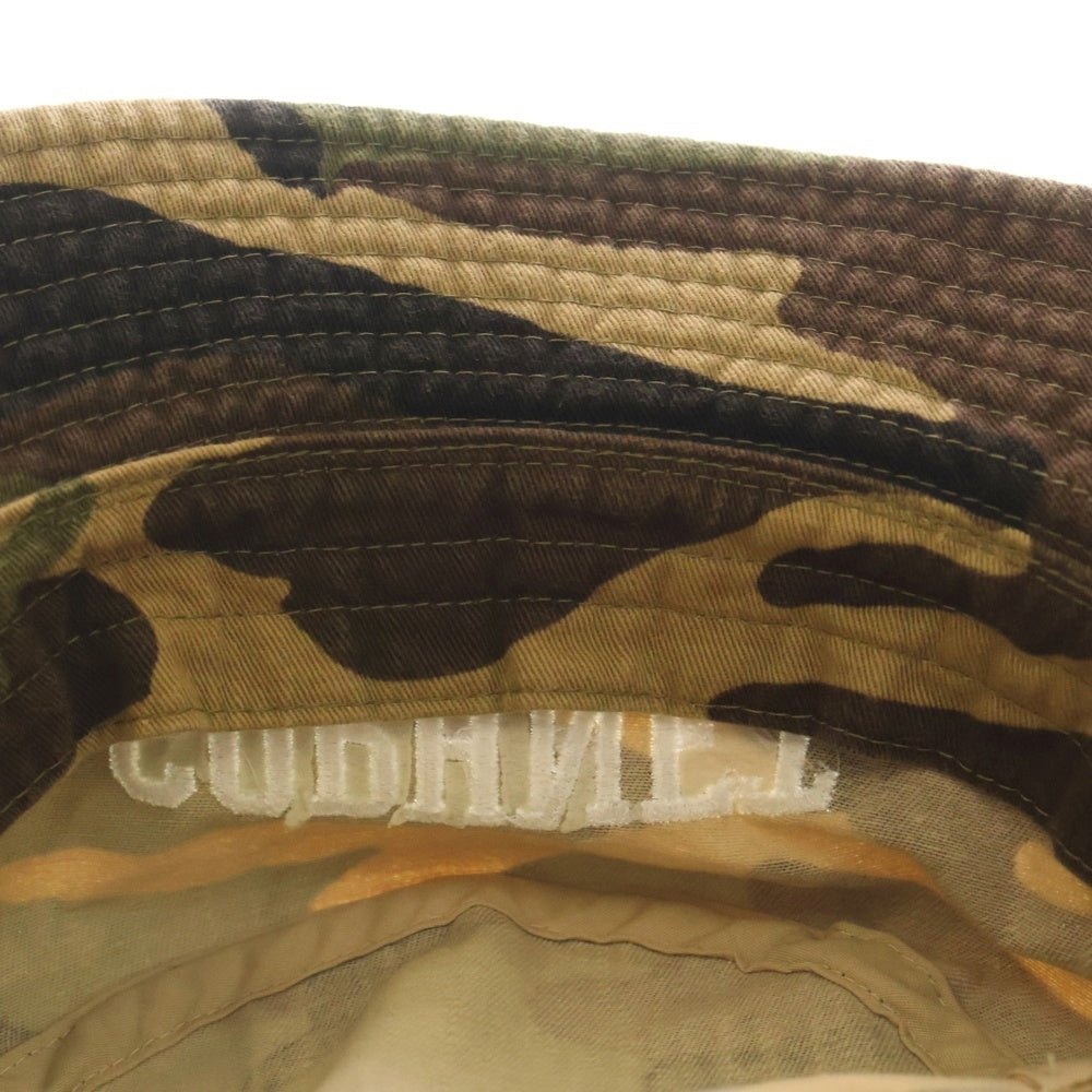 SOPHNET.(ソフネット) ARCH LOGO COTTON アーチロゴデザイン コットン カモ柄 バケットハット 帽子 カーキ SOPH-150124