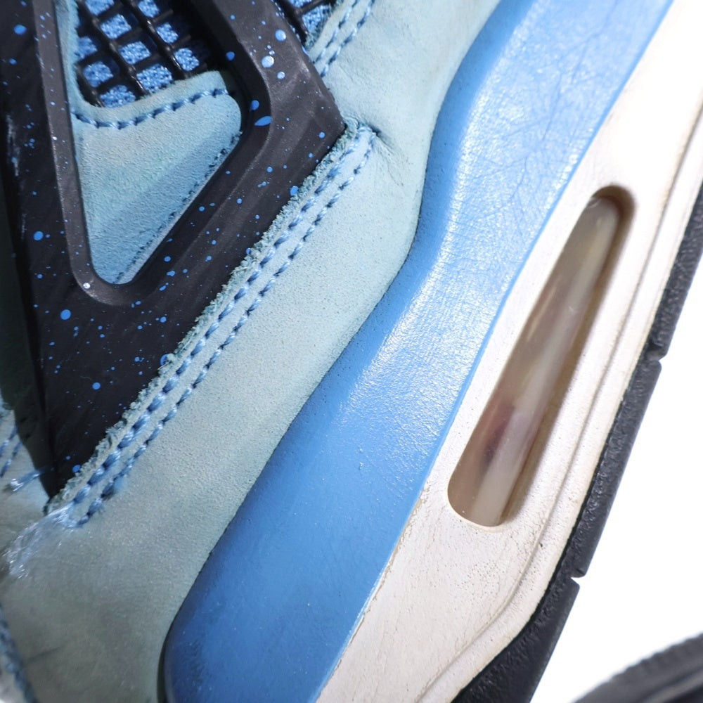 NIKE(ナイキ) ×TRAVIS SCOTT JORDAN 4 RETRO CACTUS JACK トラヴィススコット エアジョーダン4 レトロ カクタスジャック ハイカットスニーカー ブルー US10/28cm 308497-406