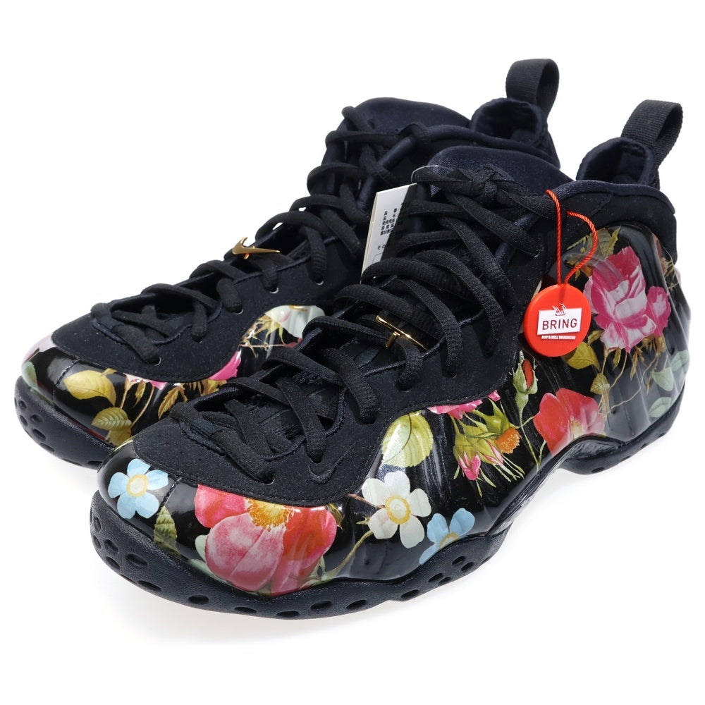 NIKE(ナイキ) AIR FOAMPOSITE ONE FLORAL エアー フォームポジット ワン フローラル ハイカットスニーカー ブラック US10.5/28.5cm 314996-012