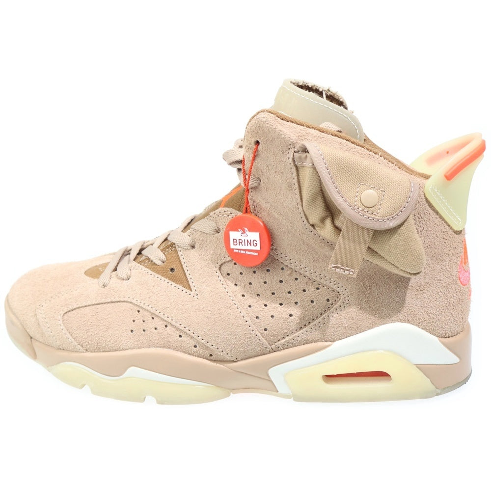 NIKE(ナイキ) ×TRAVIS SCOTT AIR JORDAN 6 RETRO SP BRITISH KAHKI トラヴィススコット エアジョーダン6 レトロ ハイカットスニーカー ベージュ US10.5/28.5cm DH0690-200