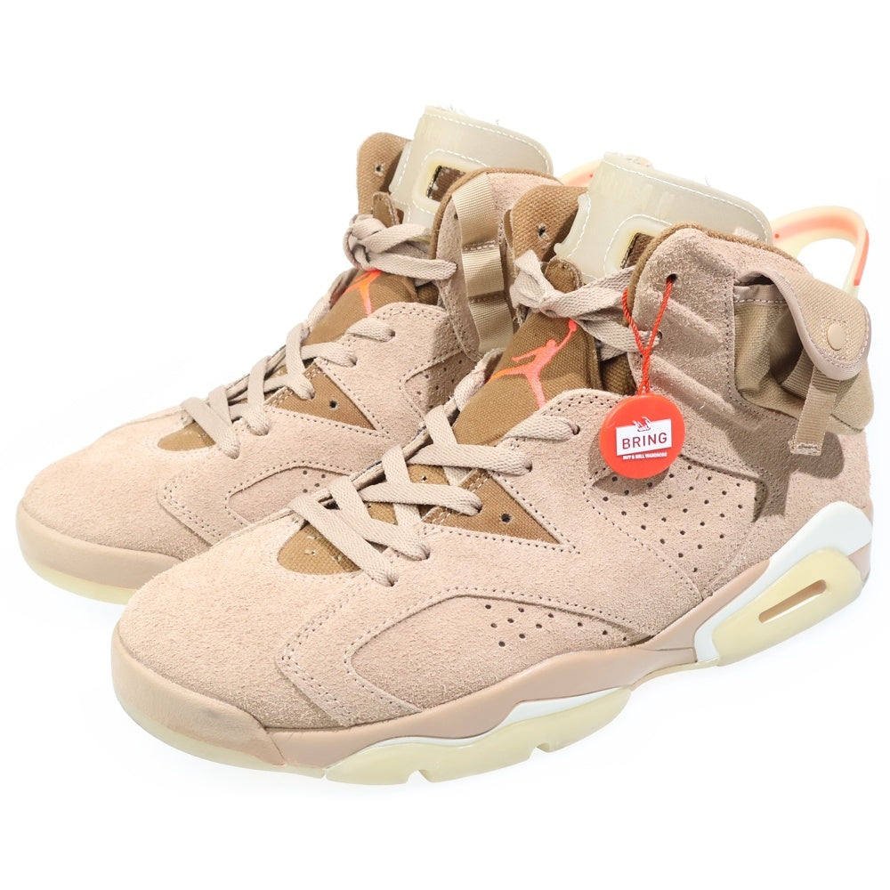 NIKE(ナイキ) ×TRAVIS SCOTT AIR JORDAN 6 RETRO SP BRITISH KAHKI トラヴィススコット エアジョーダン6 レトロ ハイカットスニーカー ベージュ US10.5/28.5cm DH0690-200