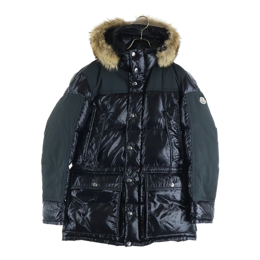 MONCLER(モンクレール) 18AW FREY GIUBBOTTO ファーフーデッド ナイロン ダウンジャケット ブラック D20914182325