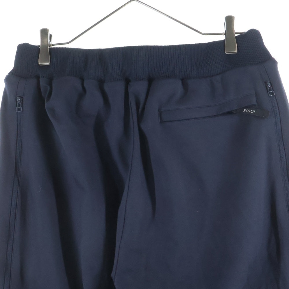 ROTOL(ロトル) レーヨン混 サイドジップ イージートラックパンツ ネイビー