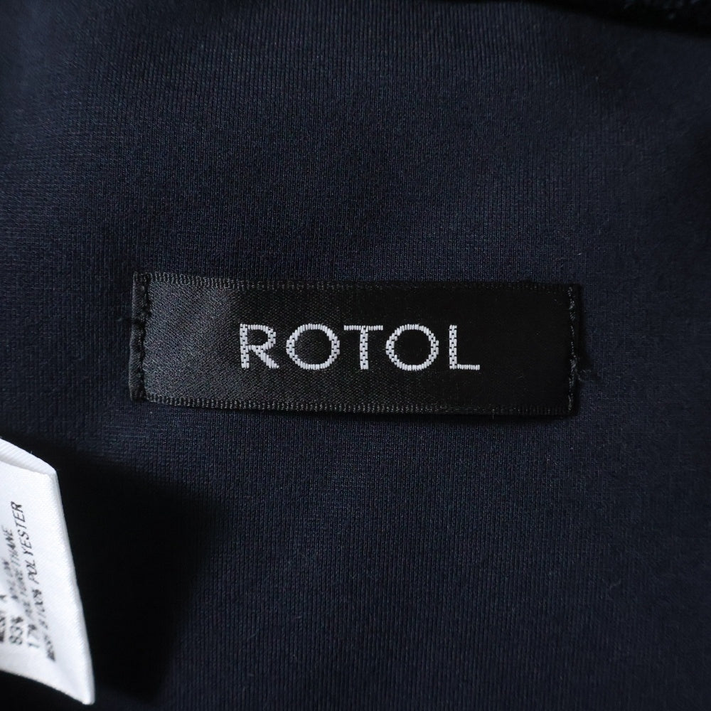 ROTOL(ロトル) レーヨン混 サイドジップ イージートラックパンツ ネイビー