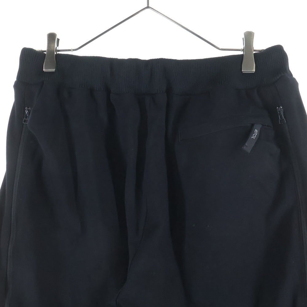 ROTOL(ロトル) レーヨン混 サイドジップ イージートラックパンツ ブラック