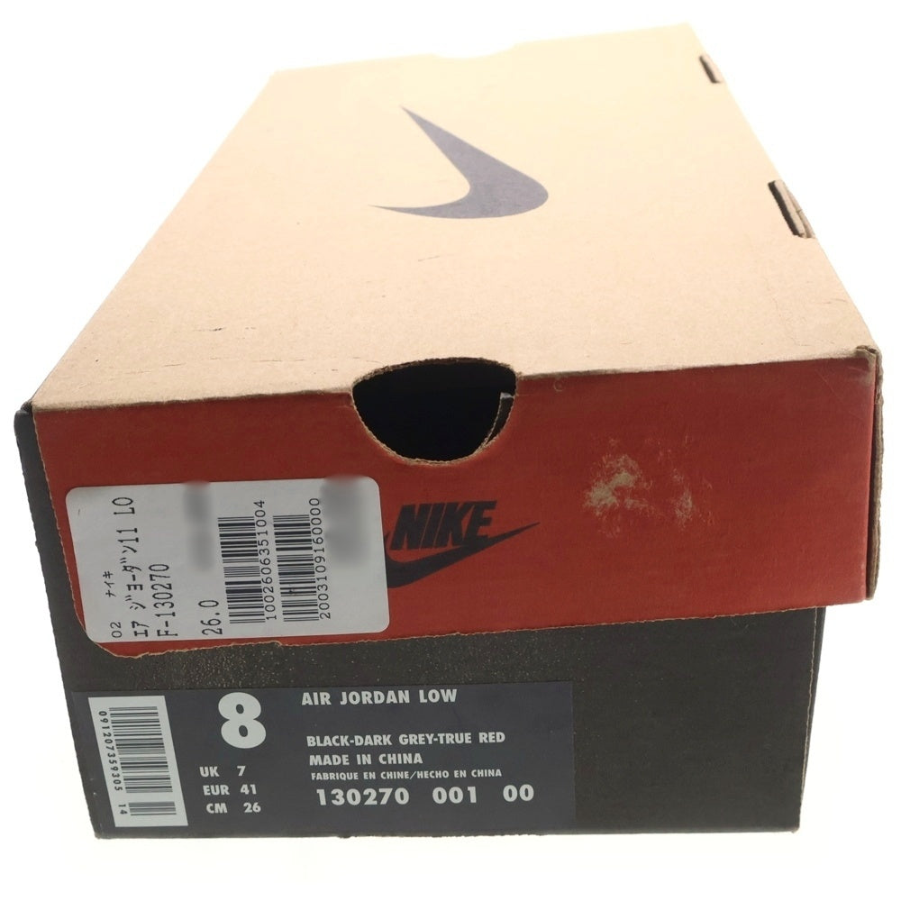 NIKE(ナイキ) 【観賞用 1996年製】AIR JORDAN 11 LOW RETRO IE OG BRED エアジョーダン11 レトロ IE OG ブレッド ローカットスニーカー US9.5/27.5cm 130270-001