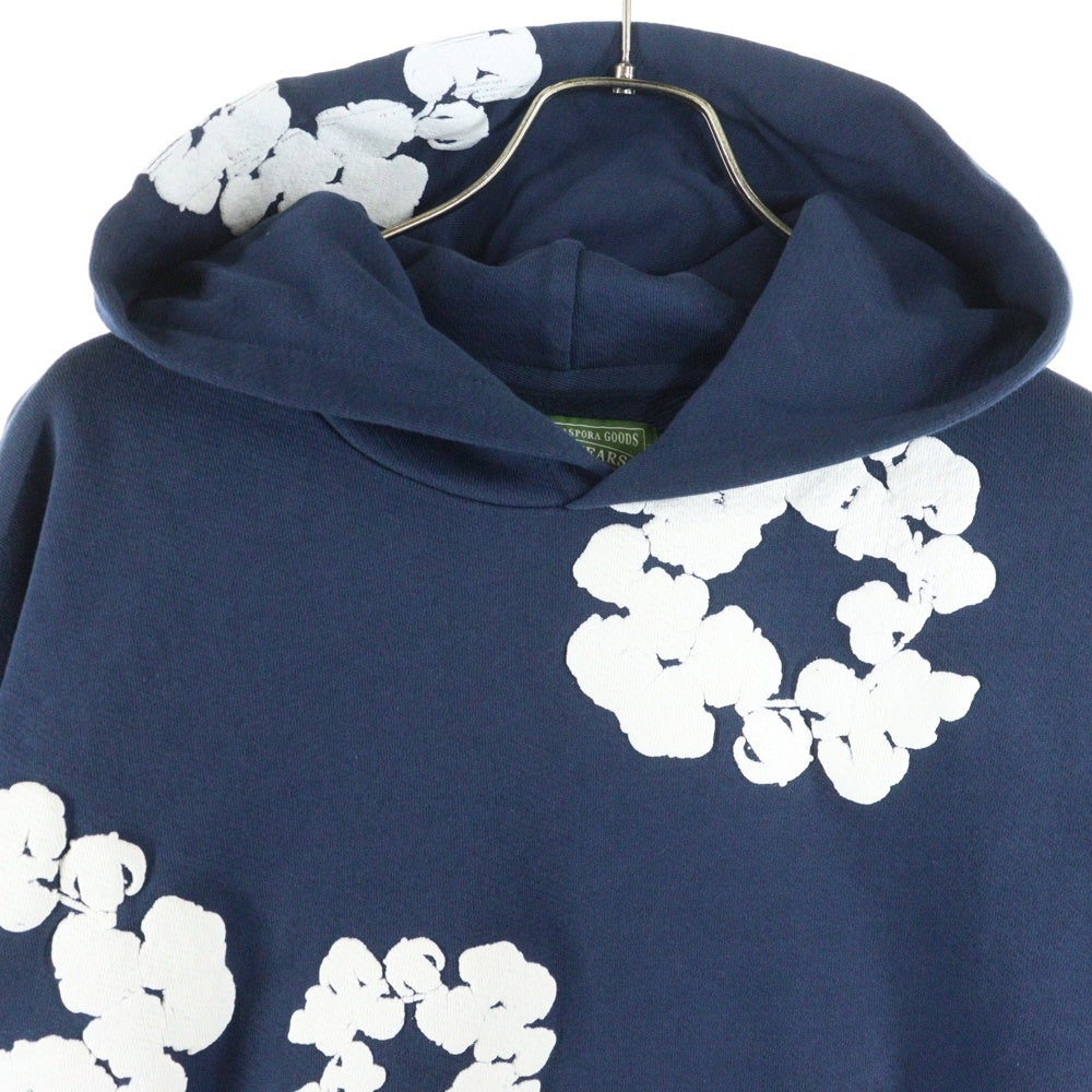 DENIM TEARS(デニムティアーズ) 23SS COTTON WREATH HOODIE コットン リース フーデット スウェットパーカー ネイビー