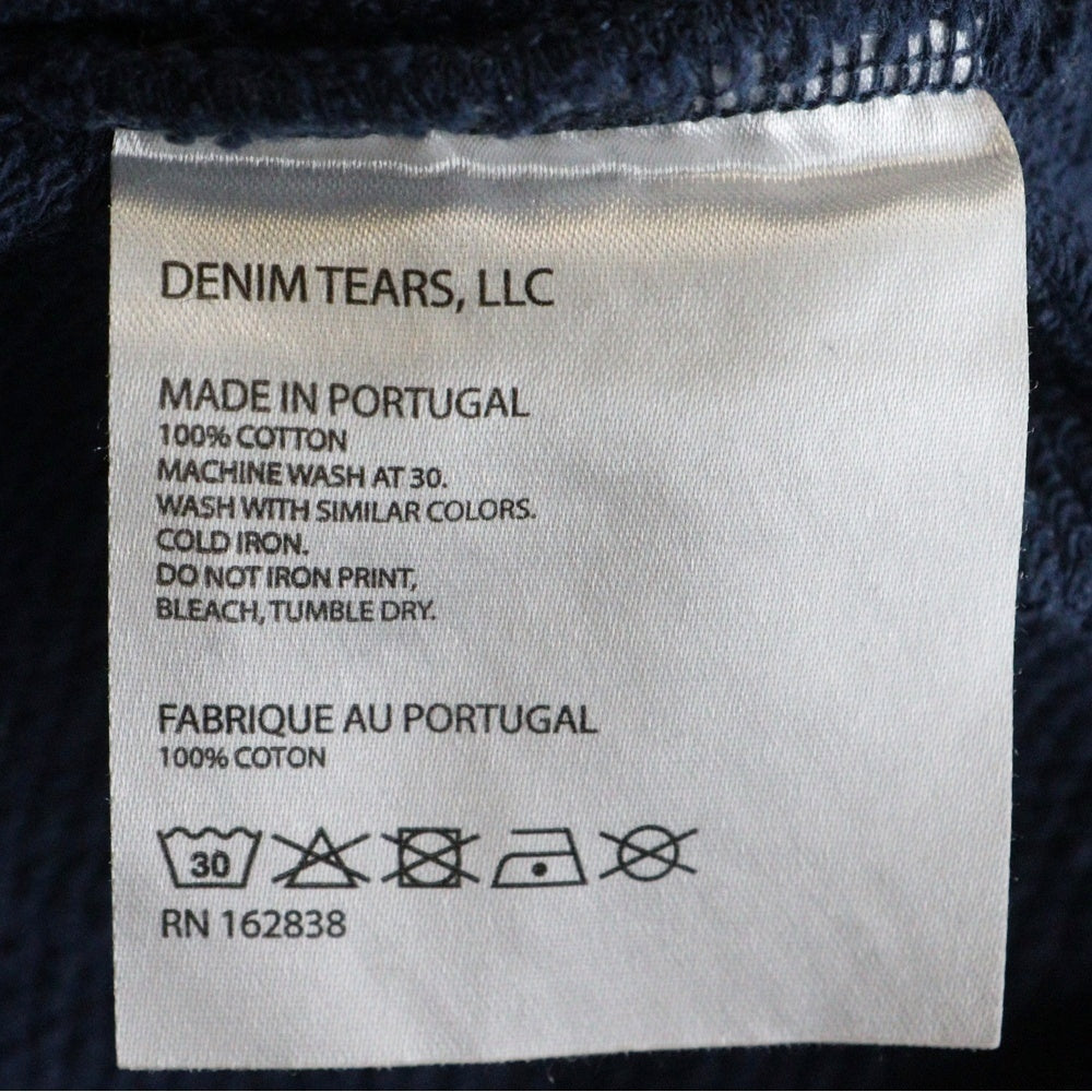 DENIM TEARS(デニムティアーズ) 23SS COTTON WREATH HOODIE コットン リース フーデット スウェットパーカー ネイビー