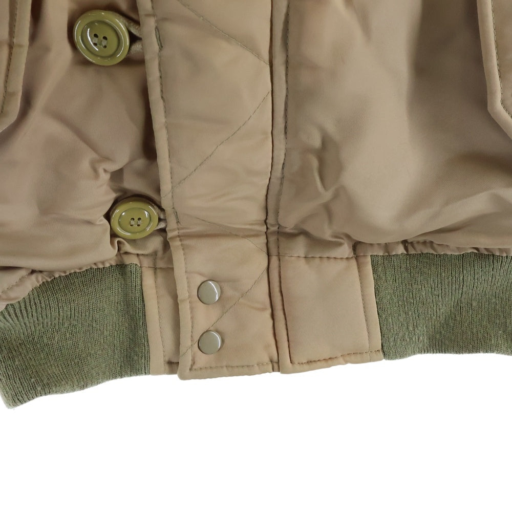 HOUSTON(ヒューストン) N-2B FLIGHT JACKET ファーフーデッド フライトボンバージャケット ブルゾン ベージュ