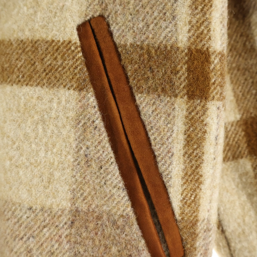 WOOLRICH(ウールリッチ) 80S VINTAGE 裏地ボア ウールチェック ヴィンテージ ジップアップジャケット ブラウン