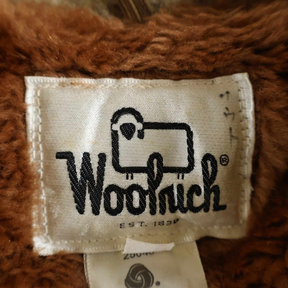 WOOLRICH(ウールリッチ) 80S VINTAGE 裏地ボア ウールチェック ヴィンテージ ジップアップジャケット ブラウン