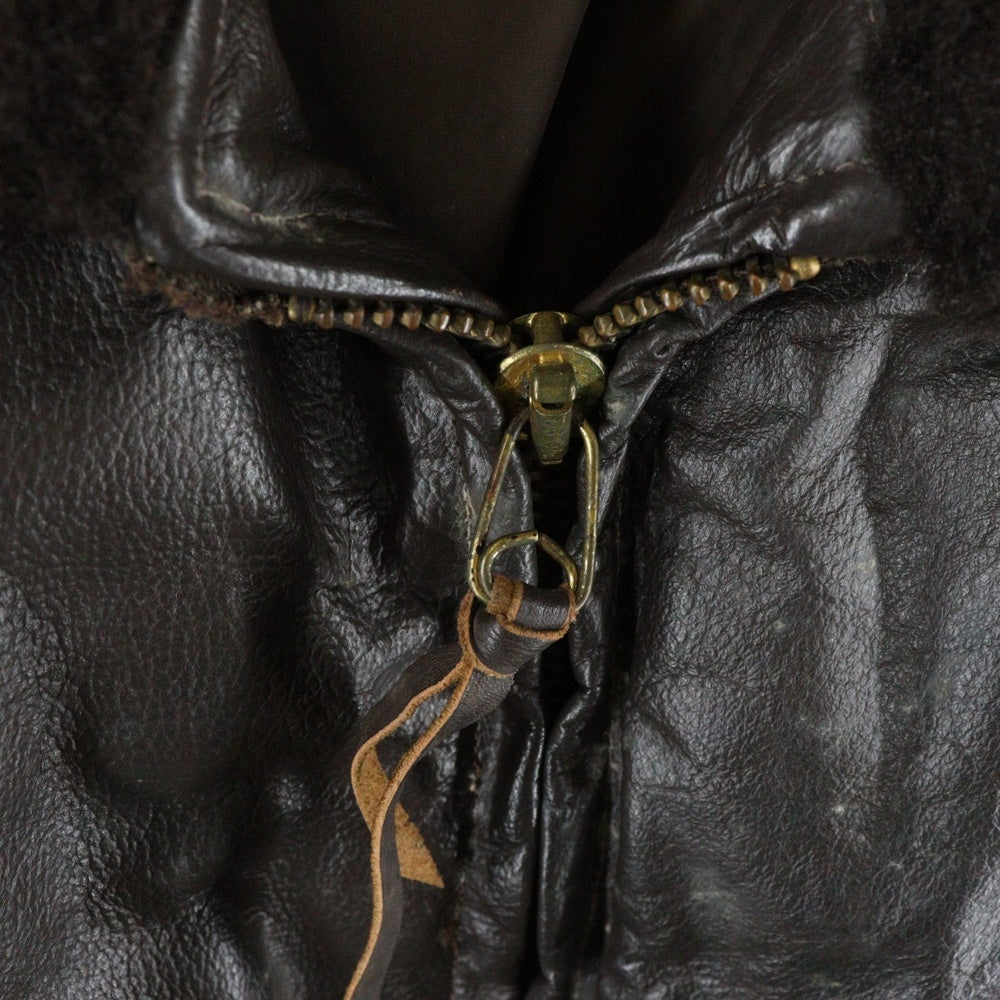 NO BRAND(ノーブランド) 90S US NAVY TYPE G-1 レザージャケット ブラウン